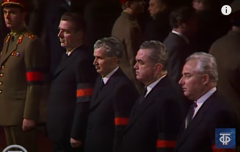 Николае Чаушеску и делегация Румынии на похоронах Черненко
